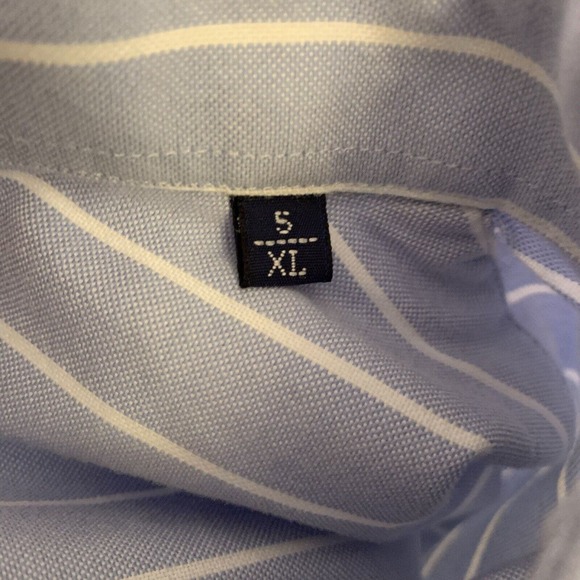BURBERRY LONDON Shirt Mens Blue Striped Button Down Long Sleeve Size XL 5 - Picture 4 of 6